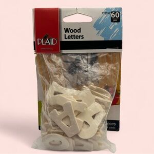 Plaid 60 Pieces Unfinished Wood Wooden Alphabet Letters DIY Arts & Crafts
